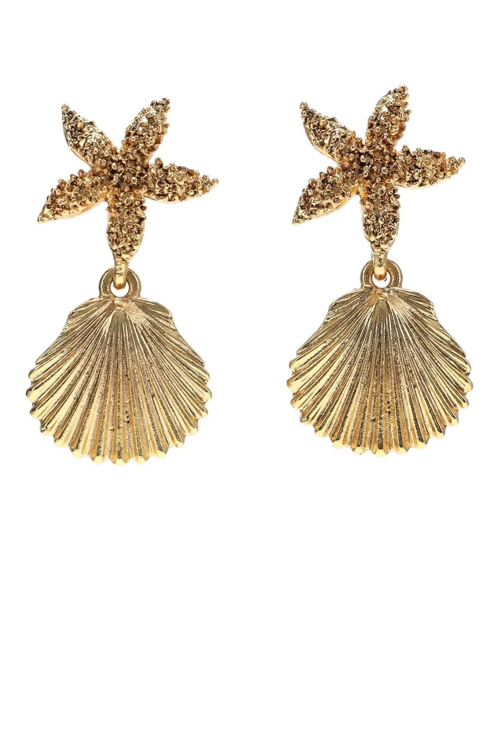 Eleni Starfish & Shell Drop Earrings