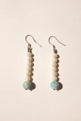 FINE LONG DROP PEARL VINTAGE EARRINGS