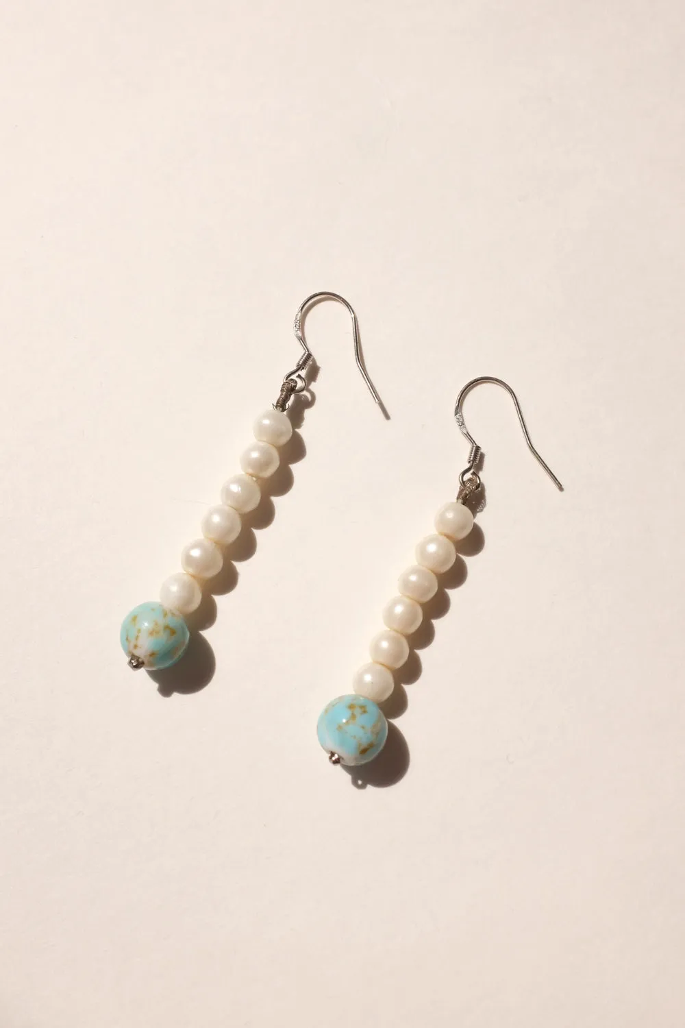 FINE LONG DROP PEARL VINTAGE EARRINGS