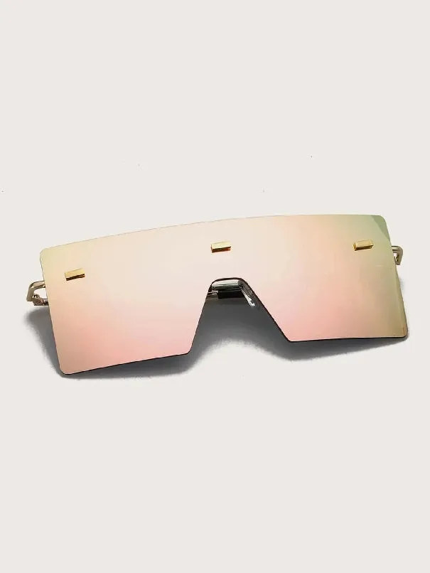 Flat Top Shield Sunglasses