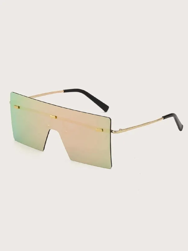 Flat Top Shield Sunglasses