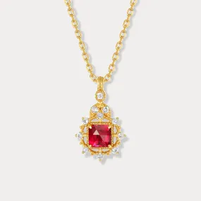 Garnet Diamond Necklace