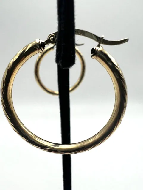 Gold Hoop 10K Jewelry NEW Earrings