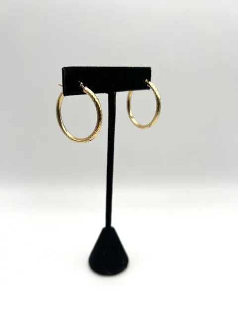 Gold Hoop 10K Jewelry NEW Earrings