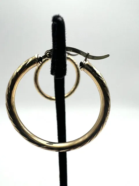 Gold Hoop 10K Jewelry NEW Earrings