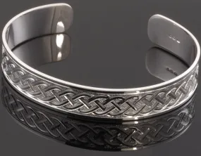 Handmade Sterling Silver Celtic Engraved Cuff Bangle