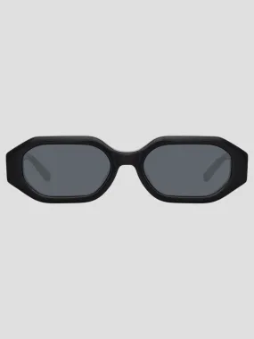 Irene Black Hexacone Acetate Sunglasses