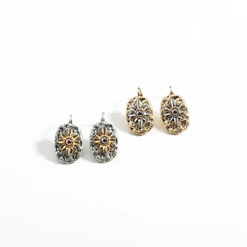 Irregular Textured Alloy Clip on  Earring - 2 Style