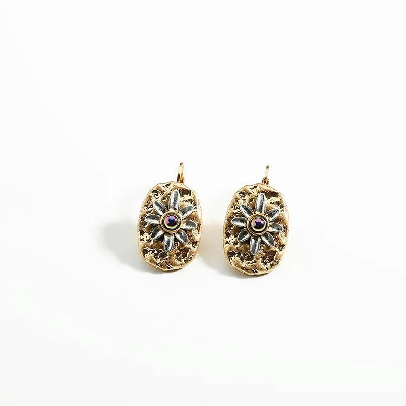 Irregular Textured Alloy Clip on  Earring - 2 Style