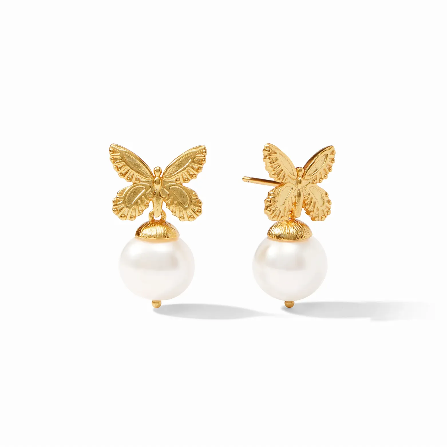 Julie Vos Butterfly Pearl Drop Earring