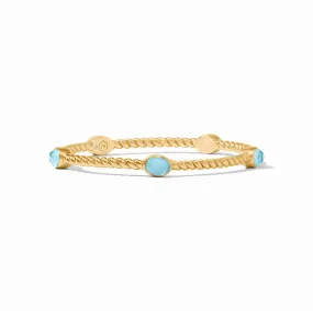 Julie Vos Nassau Stone Bangle, Capri Blue