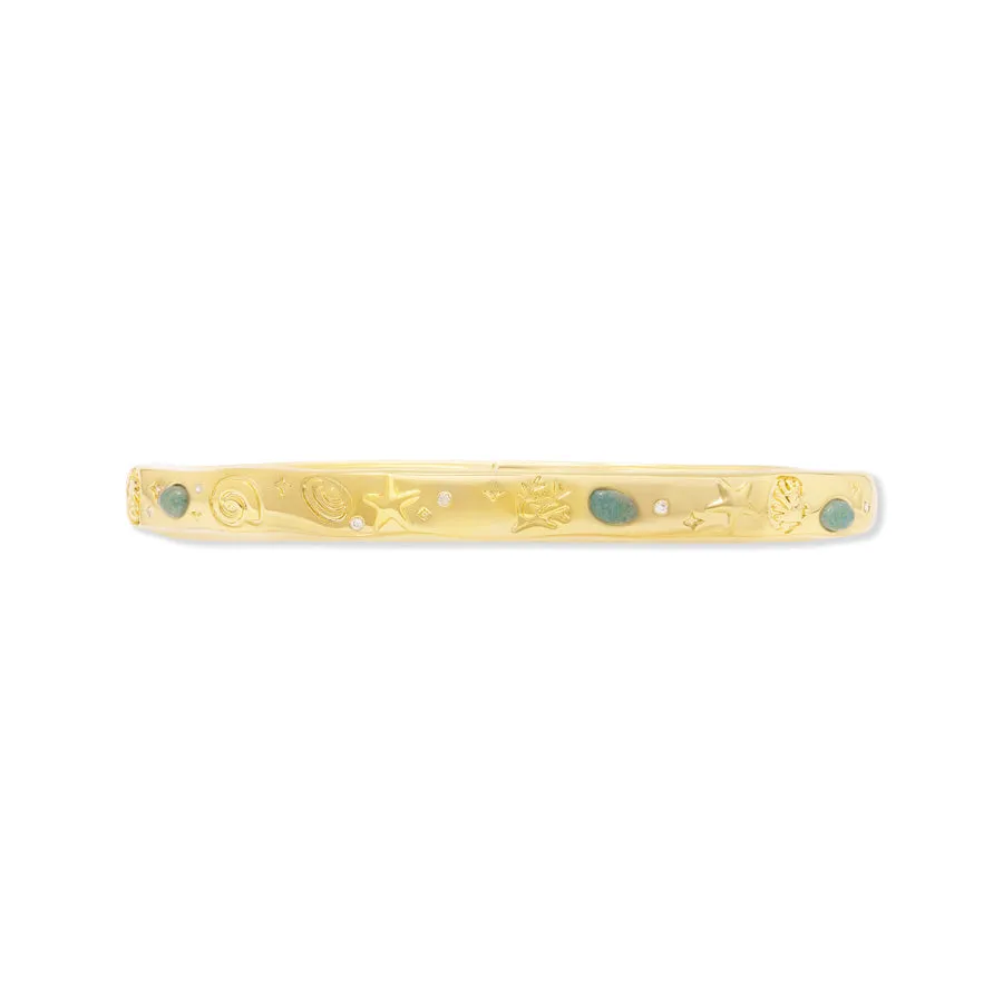 Keepsakes Aventurine Gold Bangle