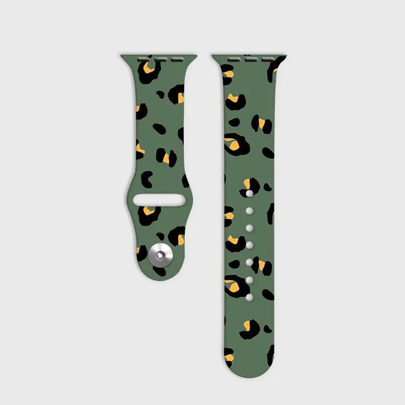 Khaki Leopard Apple Watch Strap