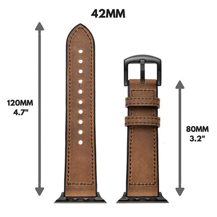 Leather Watch Band Compatible with All Apple Watch Series