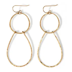 Long Double Drop Hoop Earrings