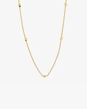 Loving Heart drop full necklace gold