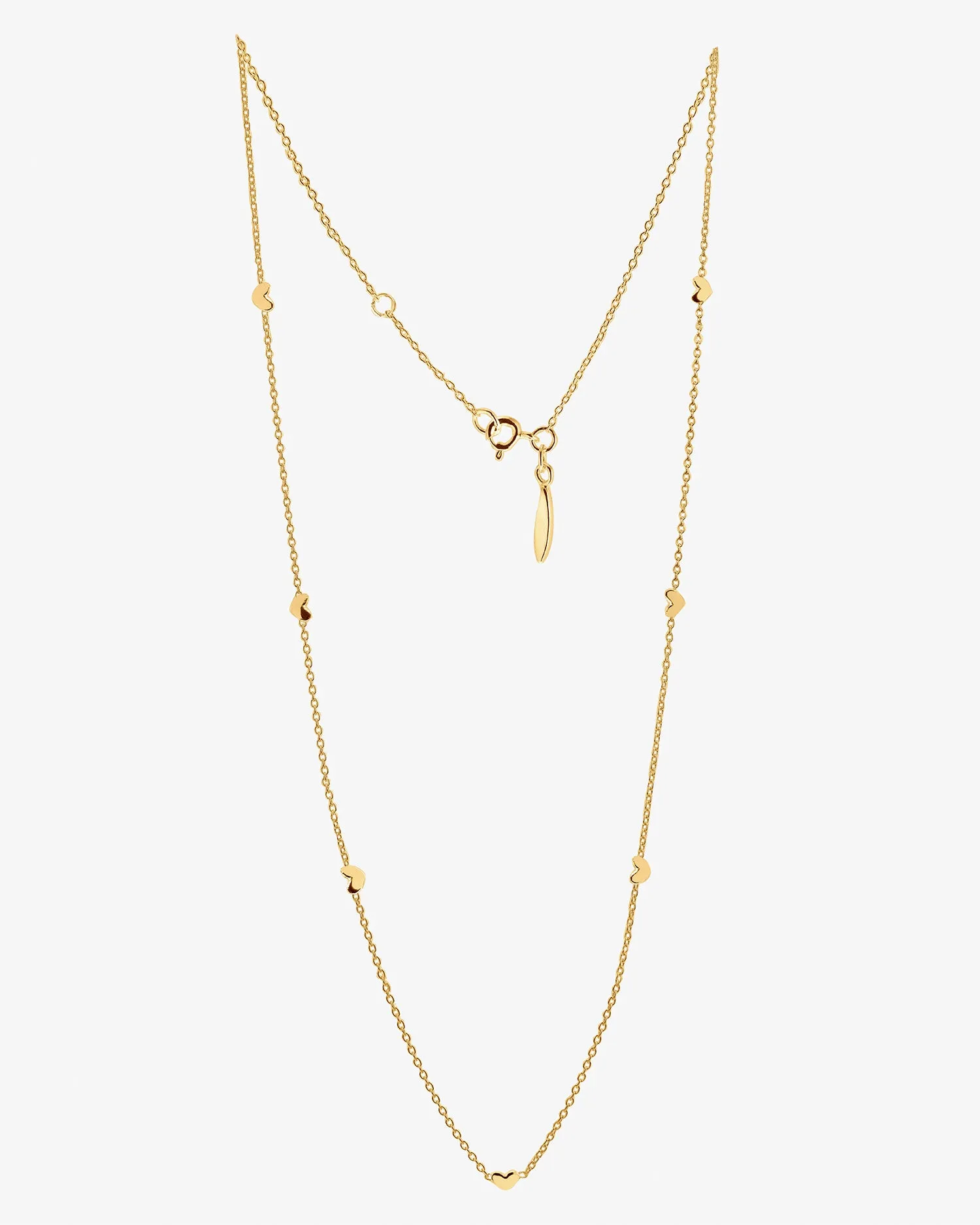 Loving Heart drop full necklace gold