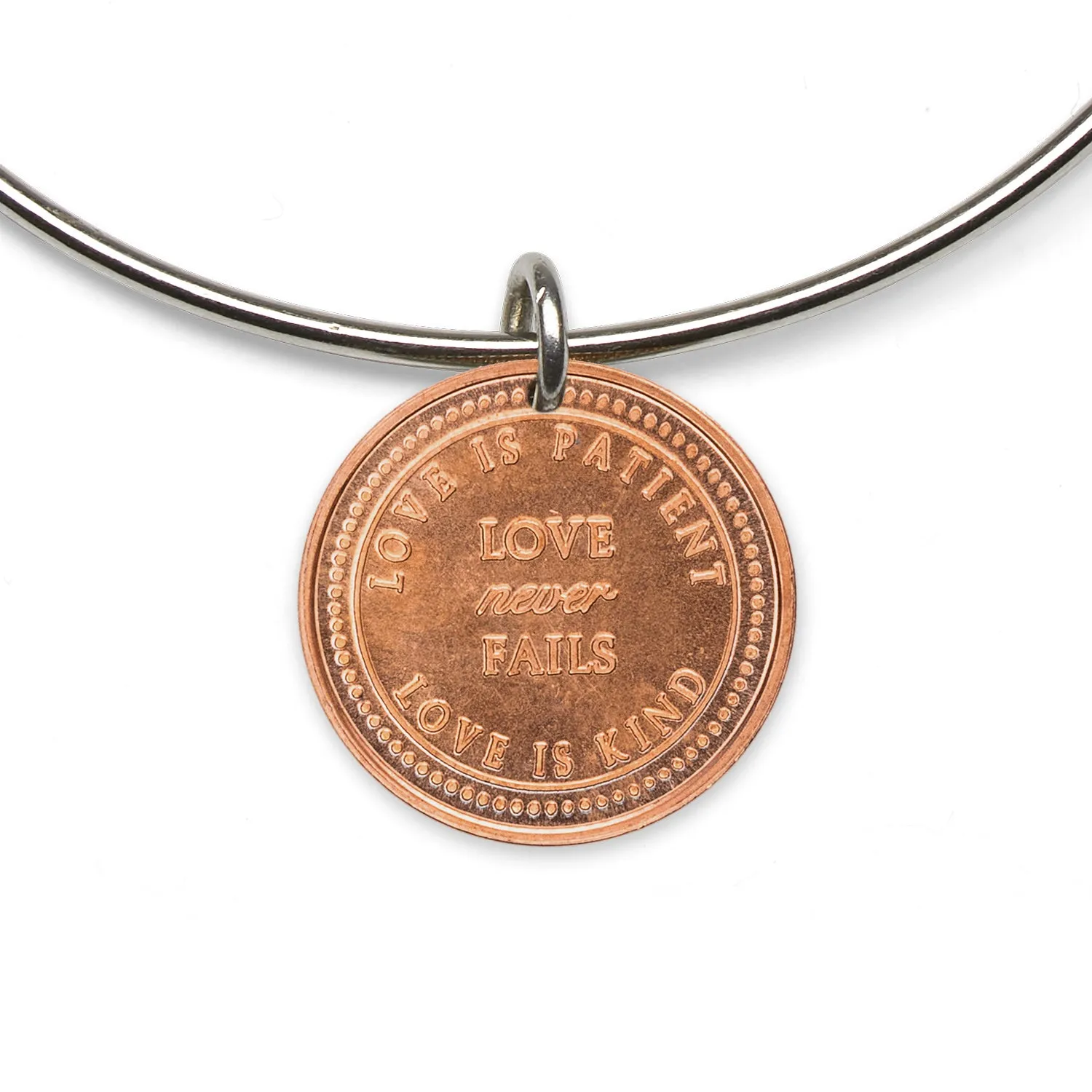 Mariamor Love Never Fails Adjustable Bangle, Sterling Silver