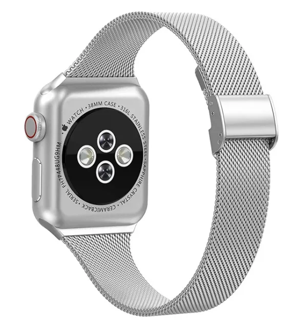 Milanese Apple Watch Strap - Silver