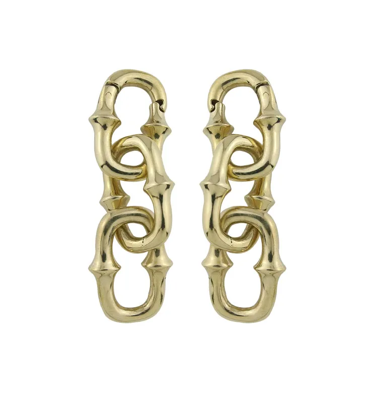 Mini OG Chain Triple Link Brass Ear Weights