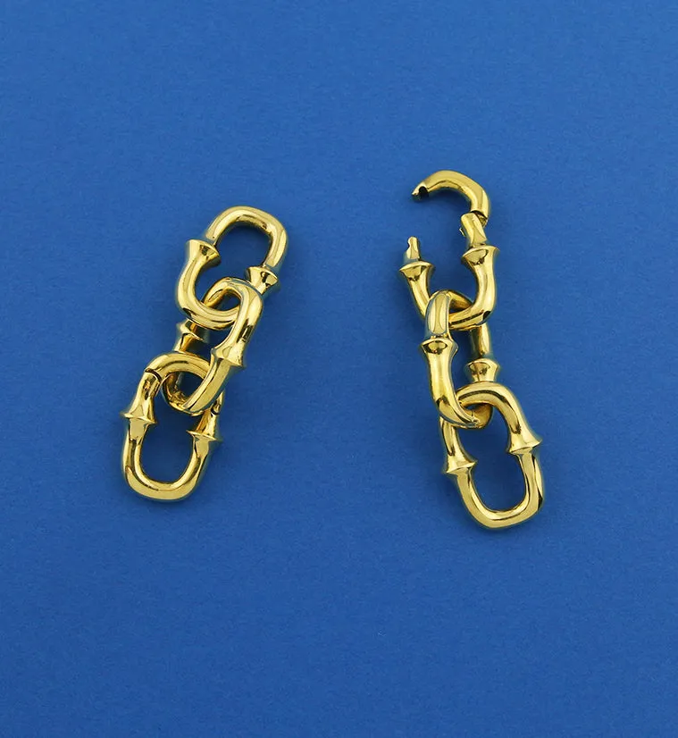 Mini OG Chain Triple Link Brass Ear Weights