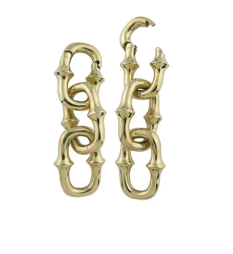 Mini OG Chain Triple Link Brass Ear Weights