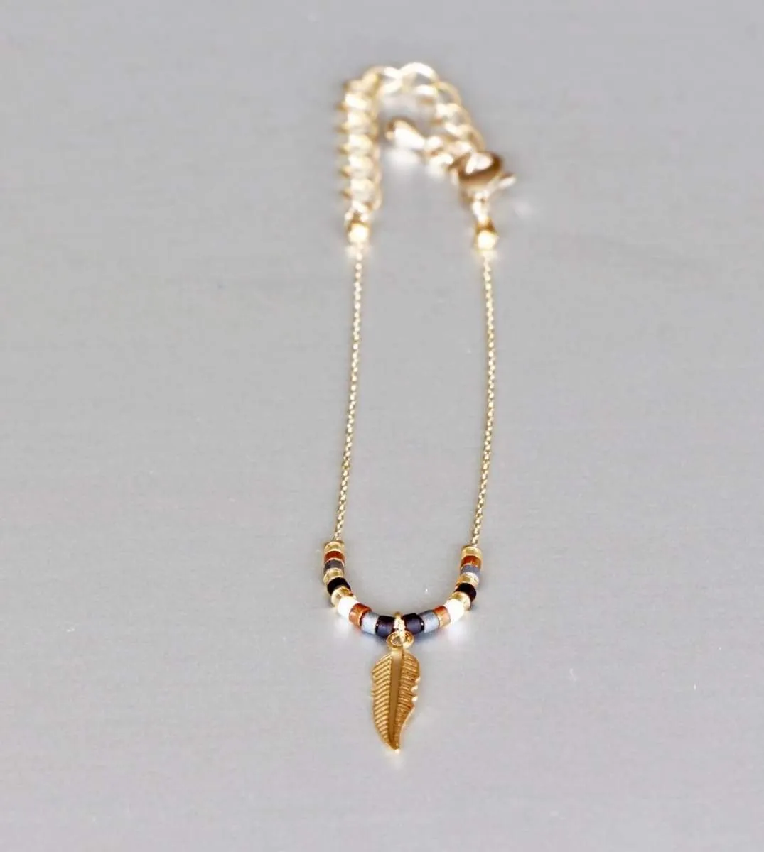 Minimal Jewelry, Gold Dipped Feather Charm (SG02)