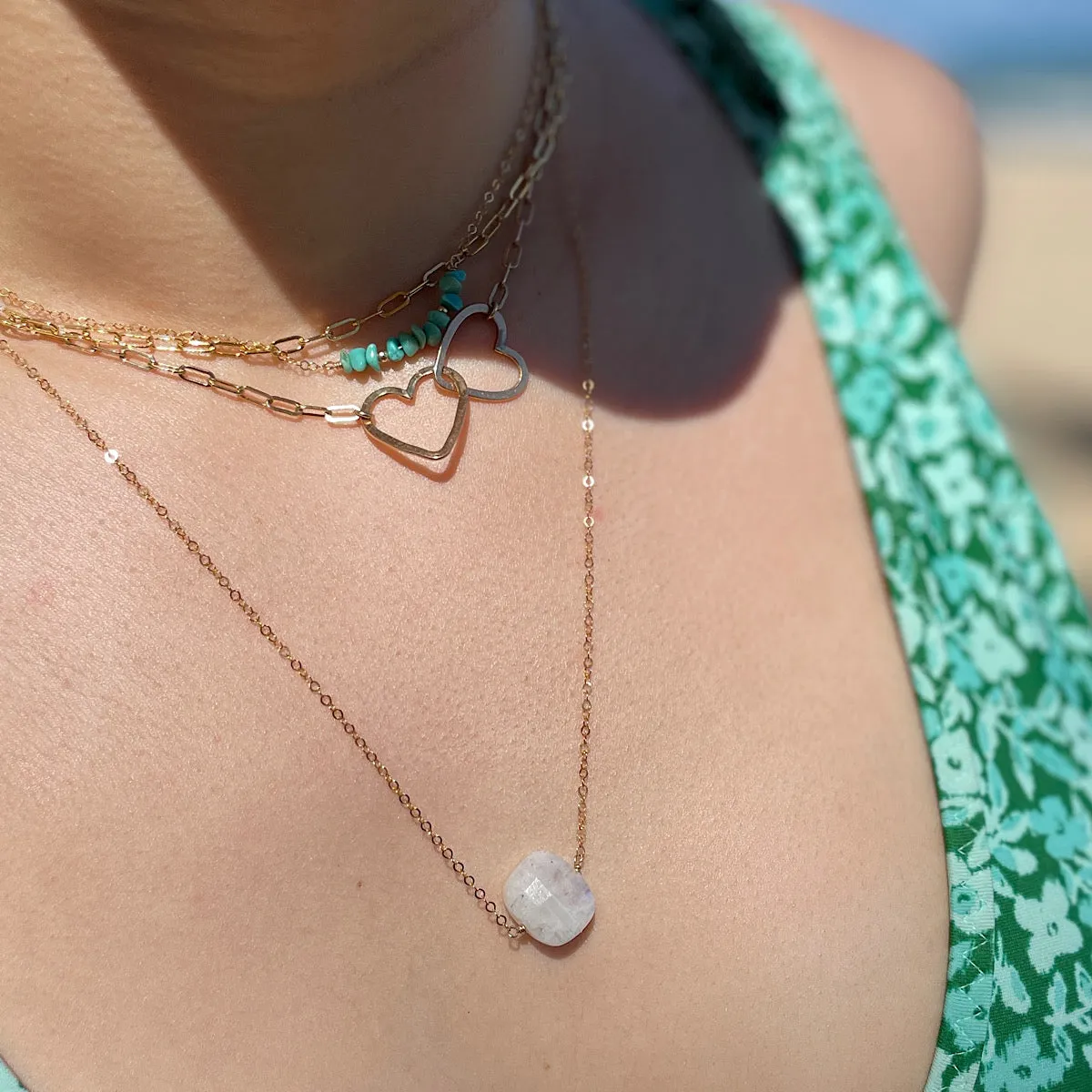 Moonstone Cushion Necklace