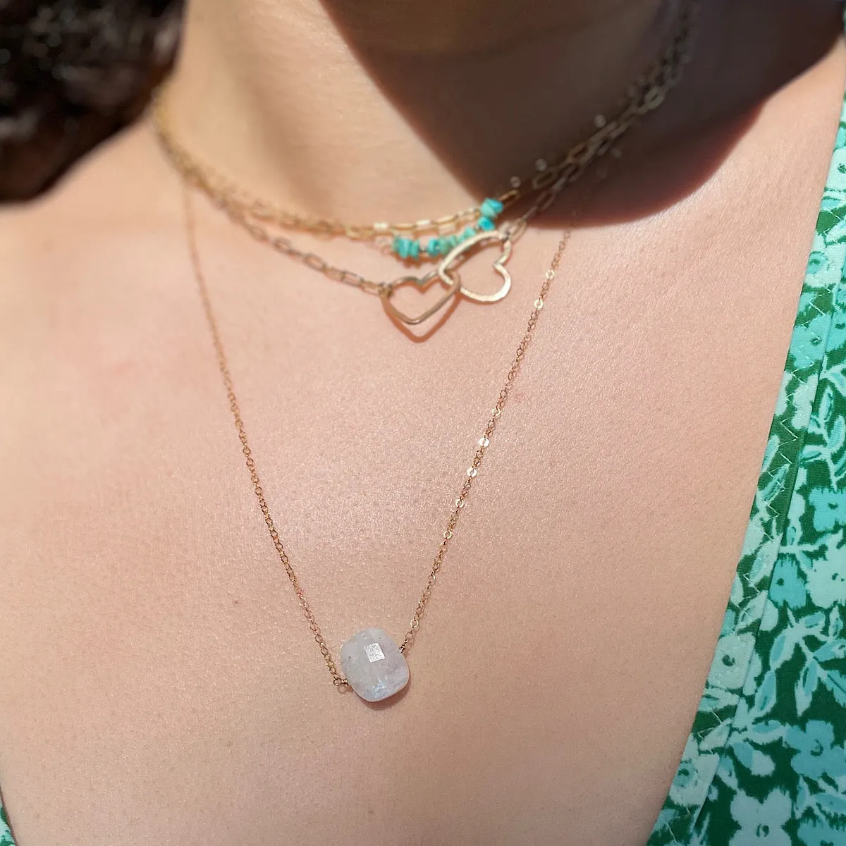 Moonstone Cushion Necklace