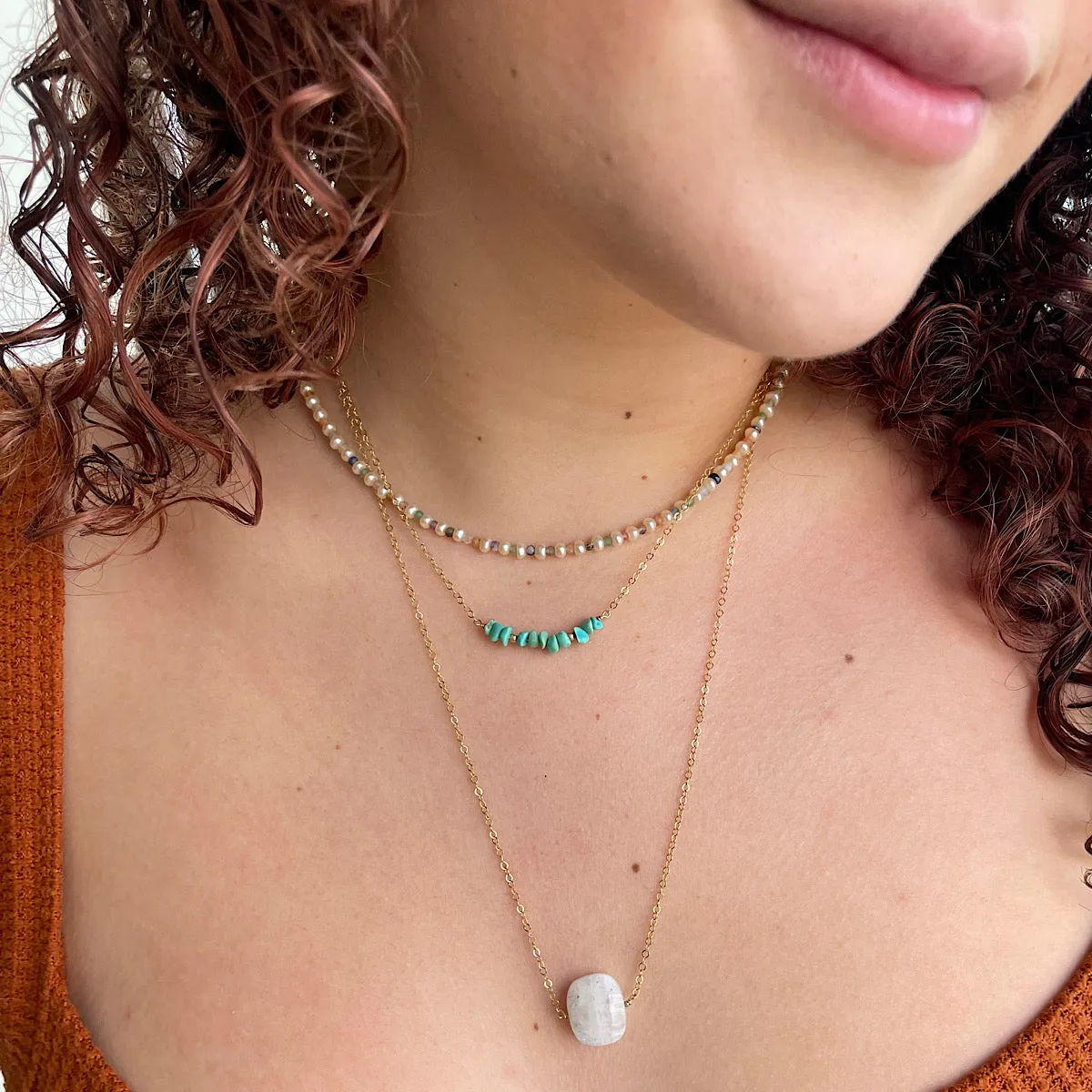 Moonstone Cushion Necklace