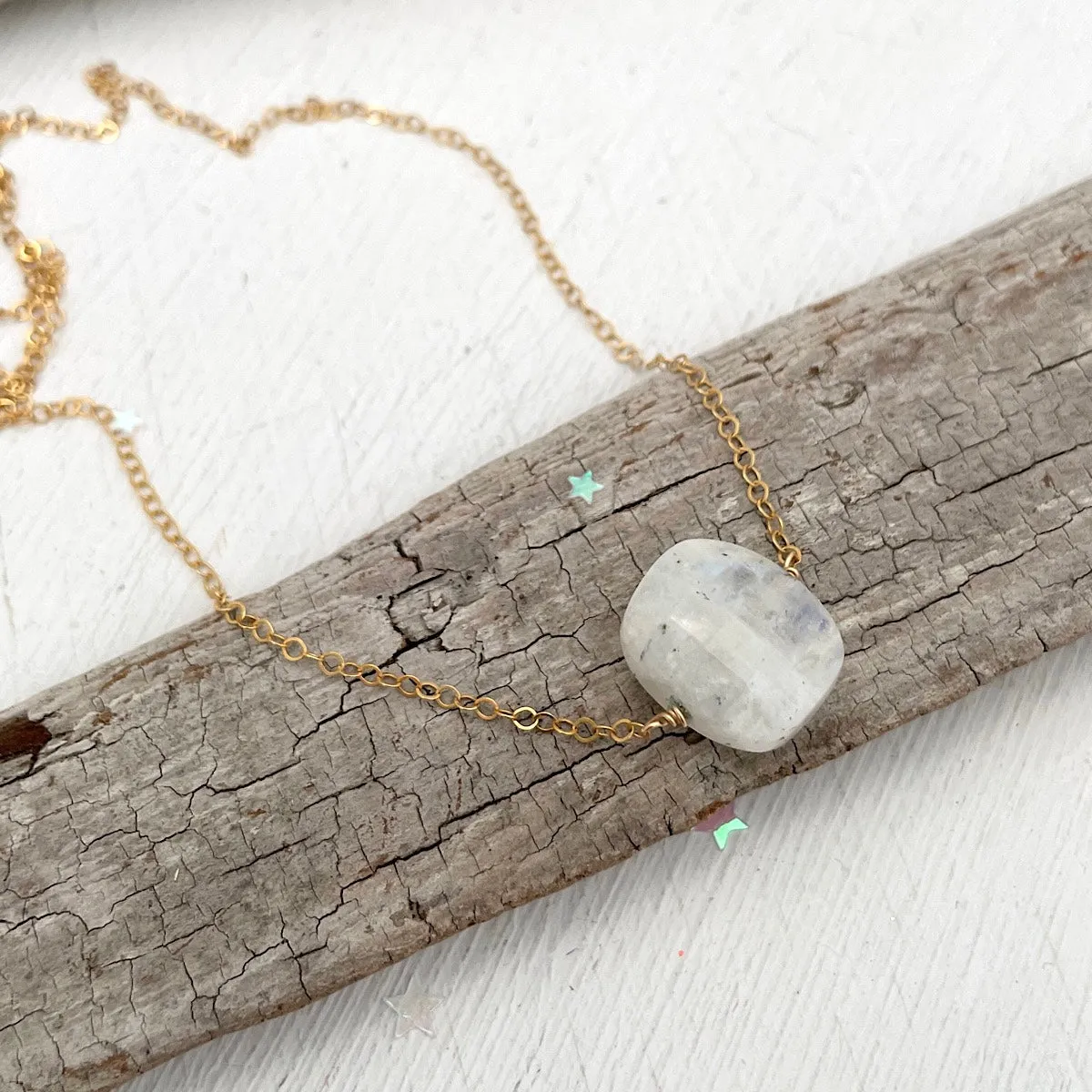 Moonstone Cushion Necklace