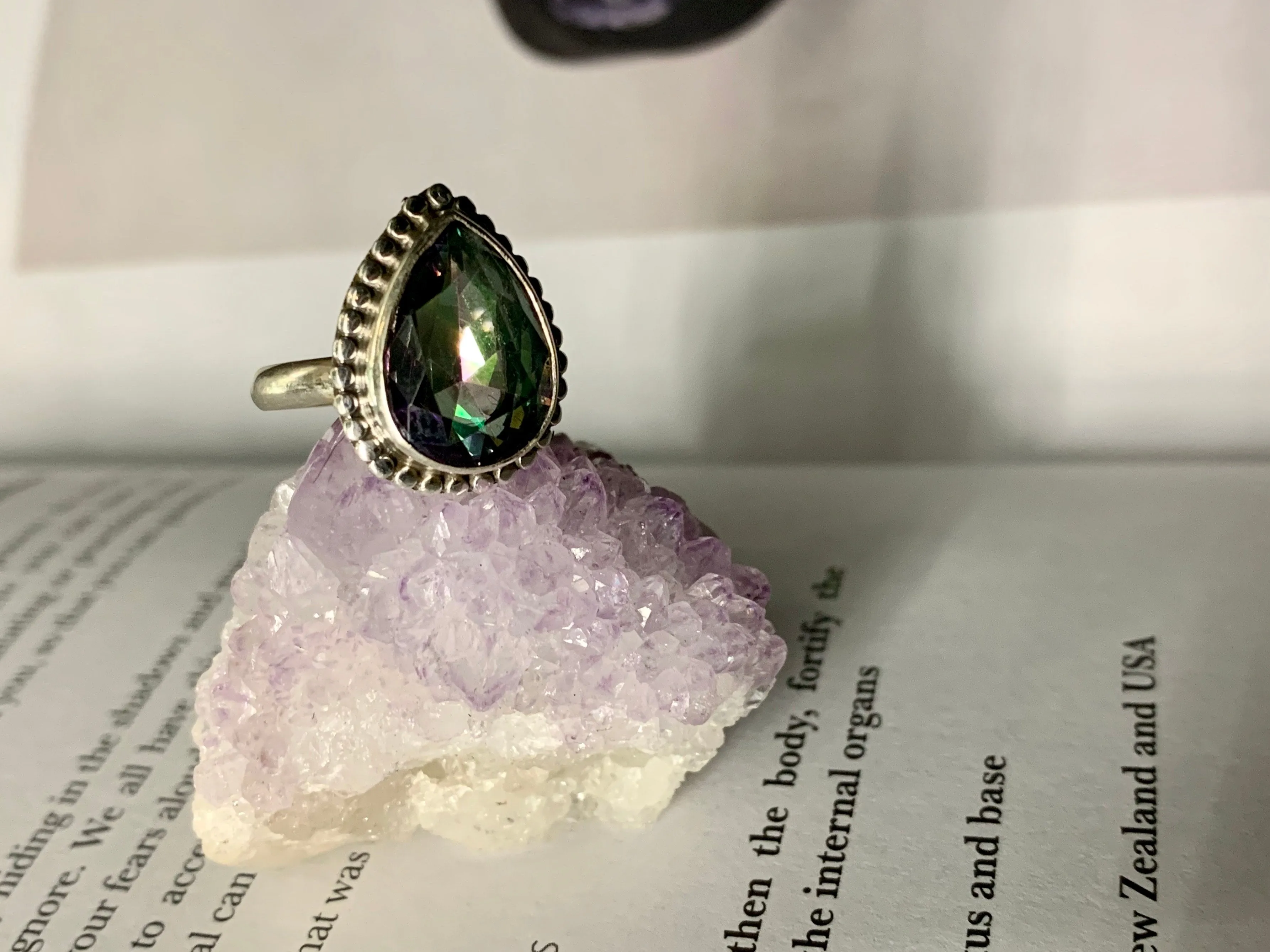 Mystic Topaz Gala Ring - Medium Drop