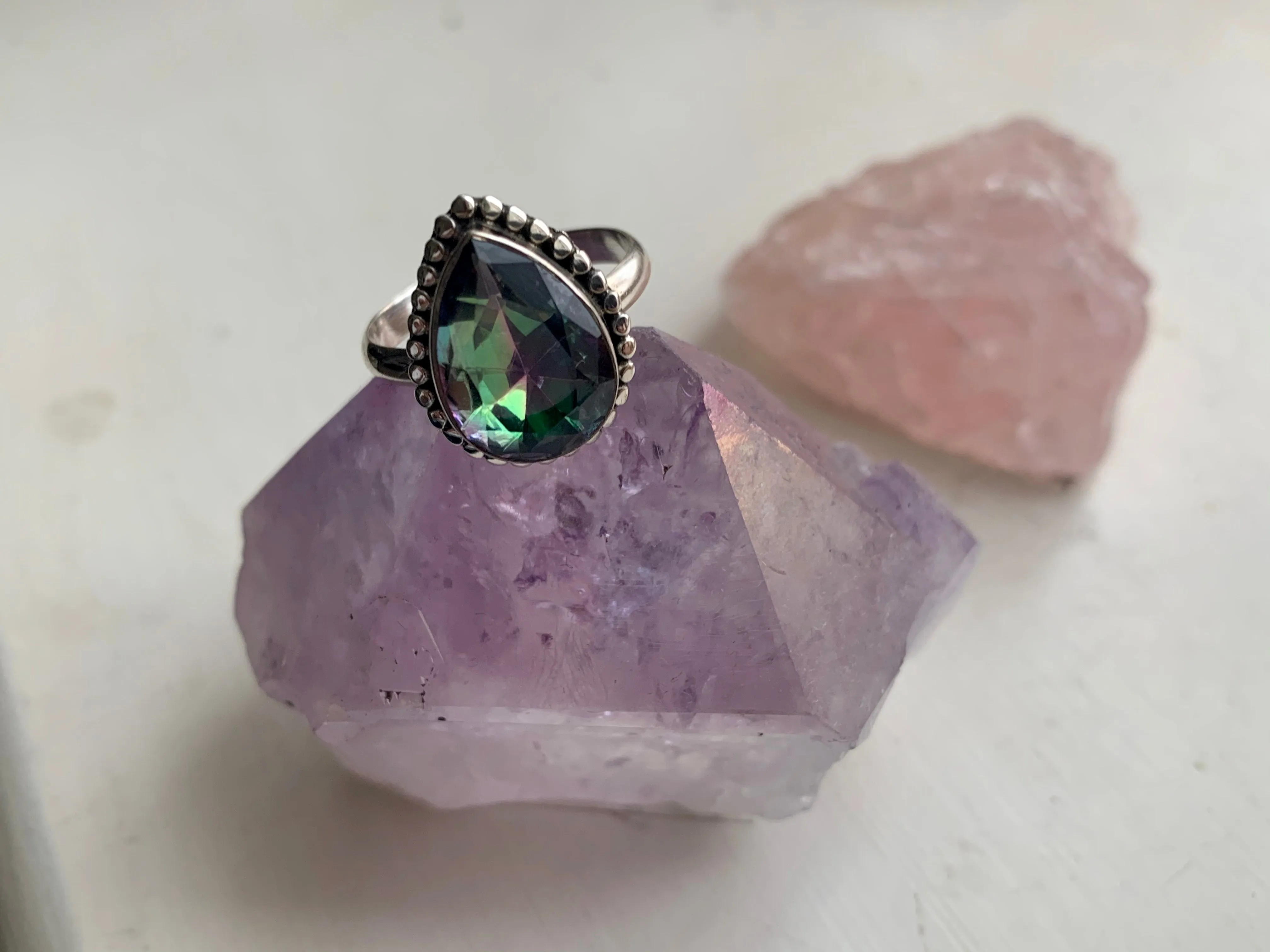 Mystic Topaz Gala Ring - Medium Drop