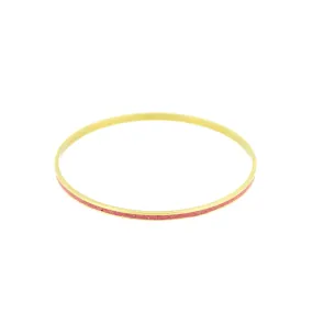 Narrow Gauge Bangle Bracelet BRASS   CONCRETE Red