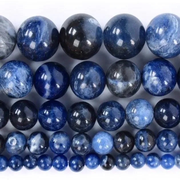 Natural Dark Blue Sodalite Beads For Jewelry Making