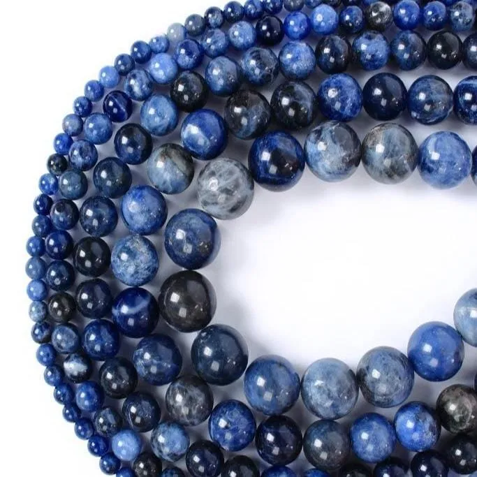 Natural Dark Blue Sodalite Beads For Jewelry Making