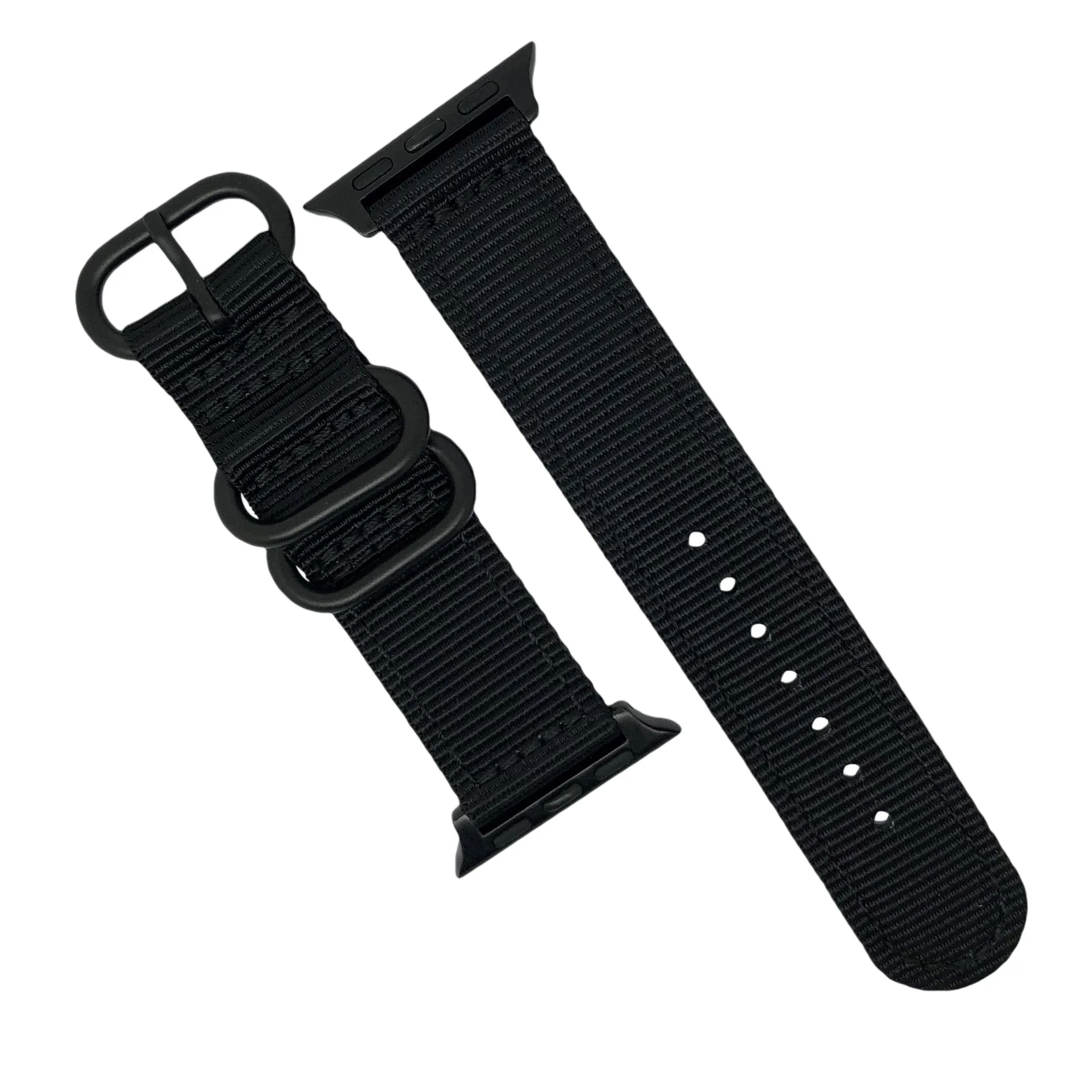 Nylon Zulu Strap in Black (Apple Watch)