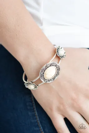 Paparazzi Bracelet ~ Desert Eden - White Bracelet