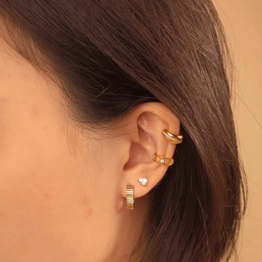 Pave Gold 9mm Ear Cuff