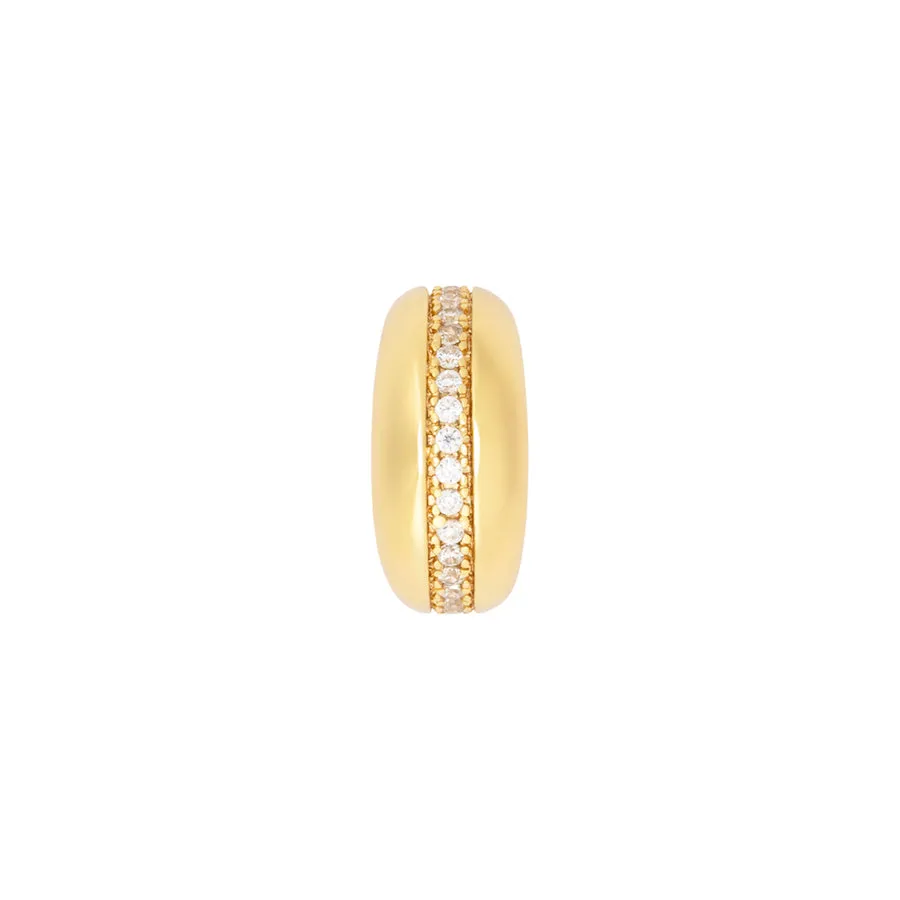 Pave Stripe Gold 9mm Ear Cuff