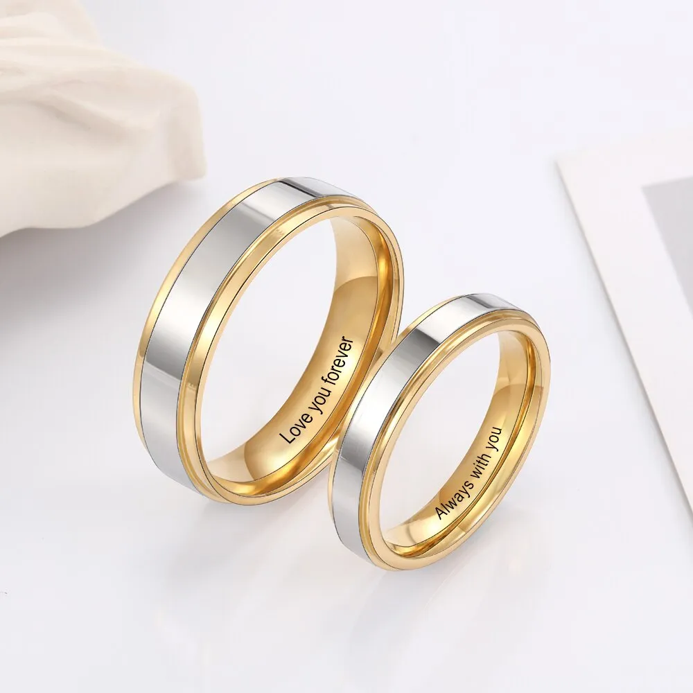 Personalized Jewelry Gold-color Ring