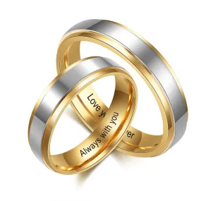 Personalized Jewelry Gold-color Ring