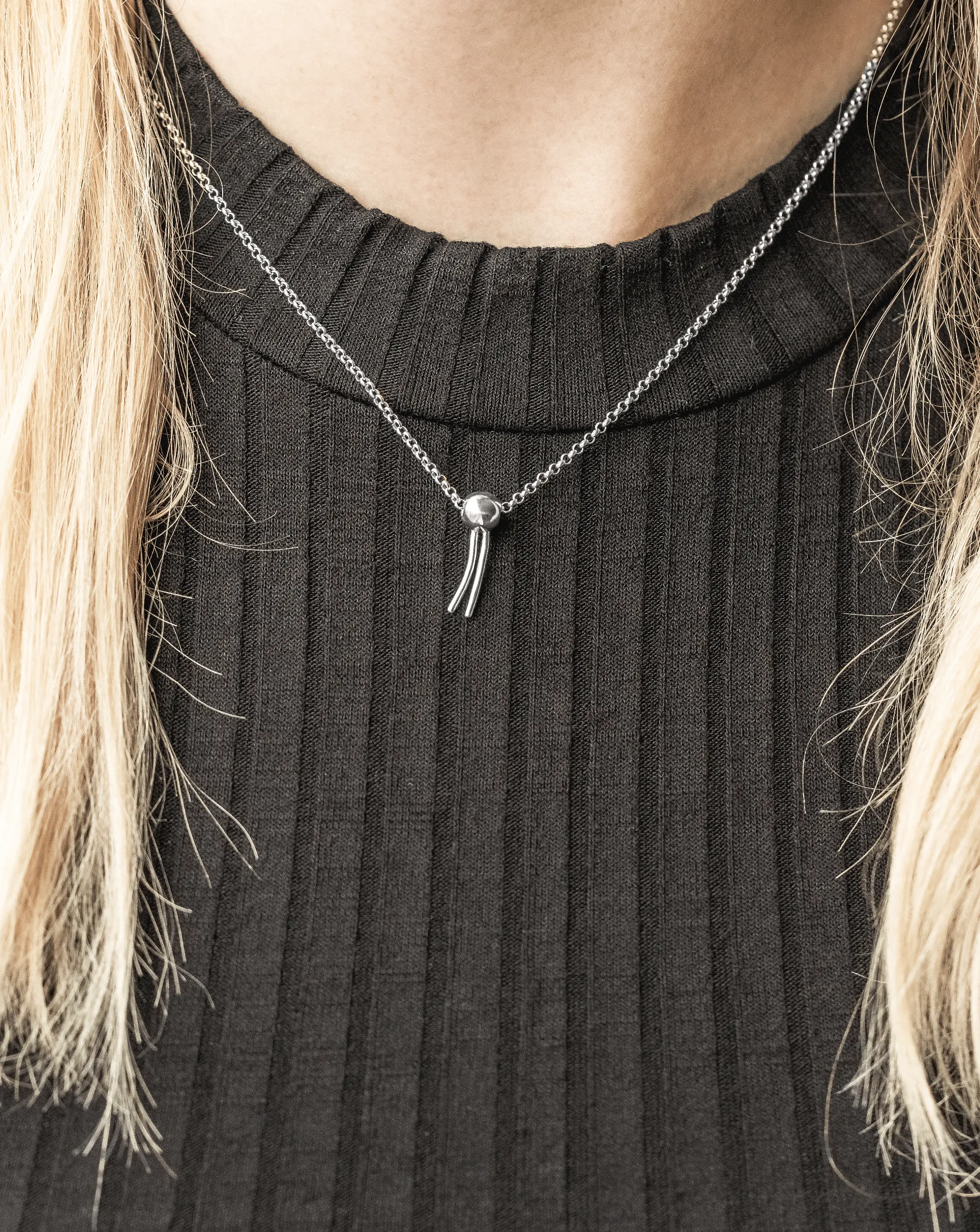 phospholipid necklace | silver