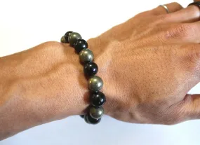 Protection Bracelet - Pyrite & Black Tourmaline Gemstone Bracelet