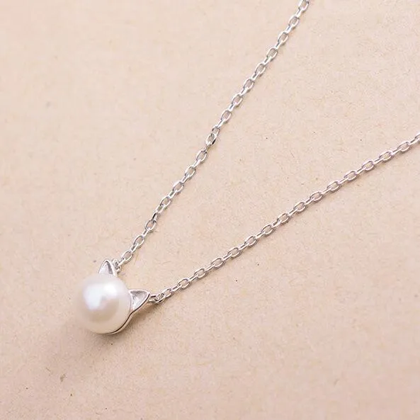 Purrfect Pearl Necklace