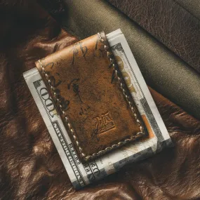 "Path of War" Calligraphy Leather Money Clip