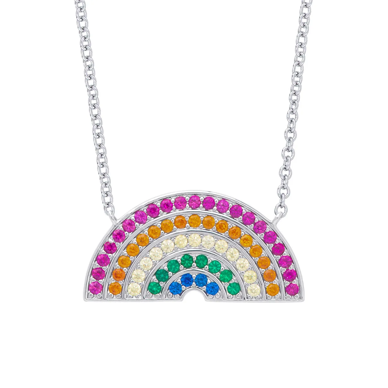 Rainbow CZ Necklace