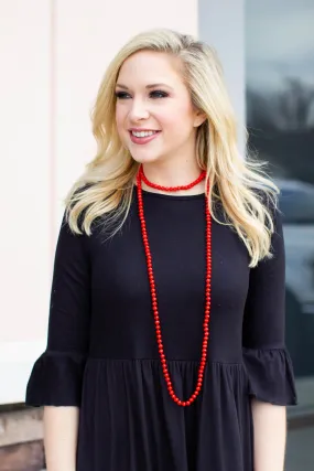 Red Beaded Necklace