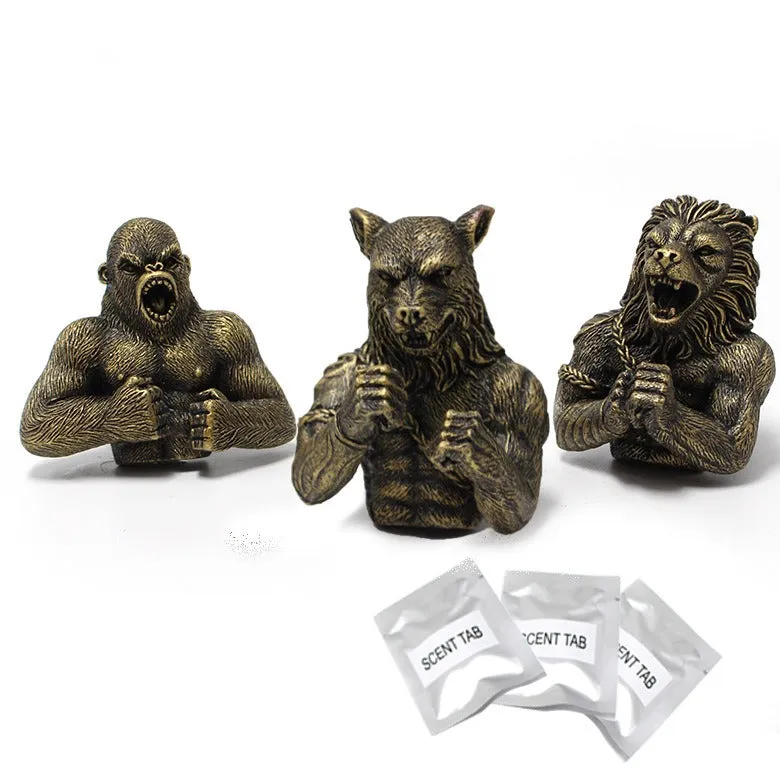 Resin Fighting Animal Set Car Fragrance Clip