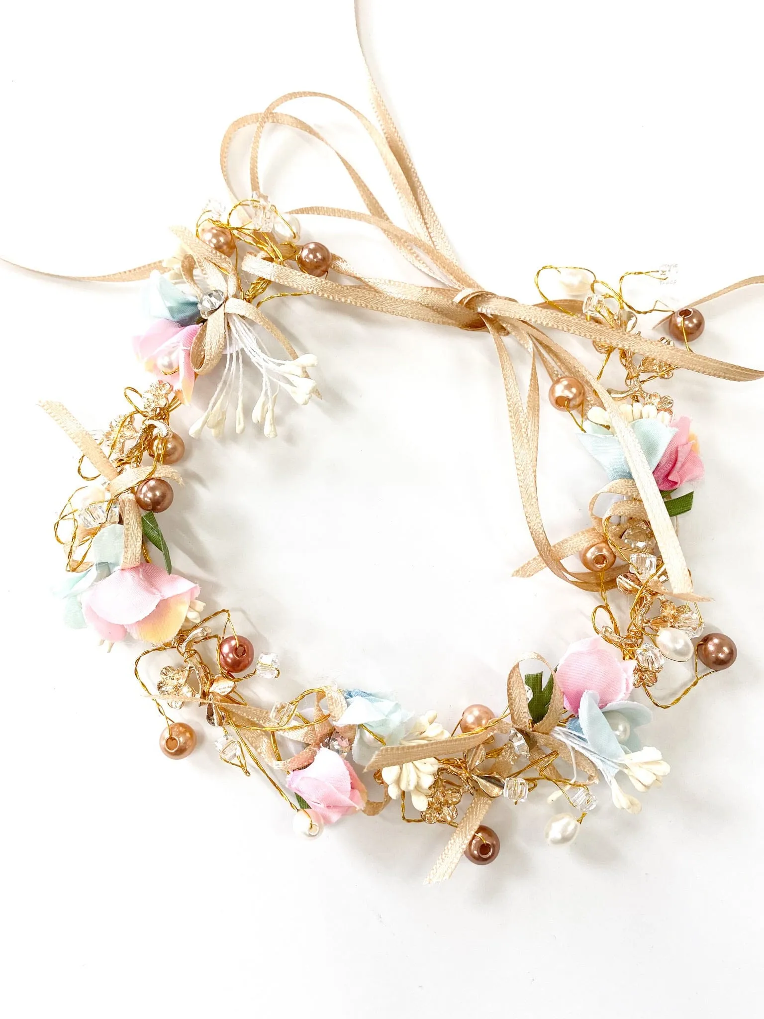 Rose Gold Flower Hair Garland